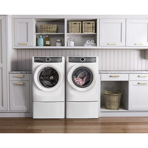 Electrolux EFME427UIW 8.0 cu. ft. Perfect Steam™ Electric Dryer w/ 7 cycles - Island White overview.
