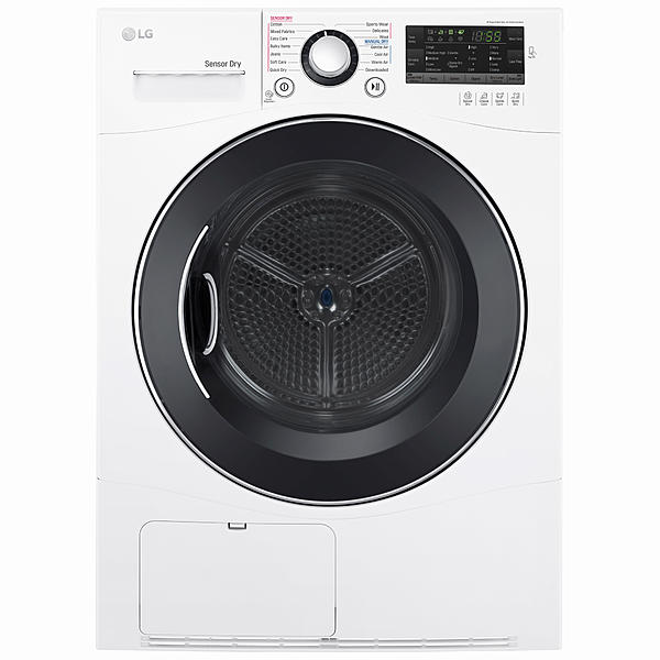 LG DLEC888W 4.2 cu.ft. Compact Electric Condensing Front Load Dryer – White for rent.