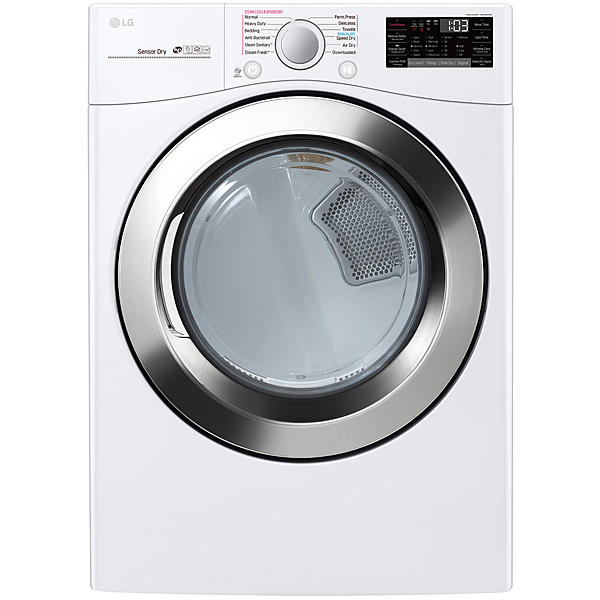 LG DLEX3700W 7.4 cu. ft. Smart Wi-Fi Enabled Electric Dryer w/ TurboSteam – White for rent.