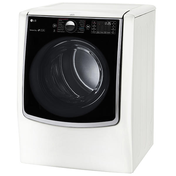 LG DLEX9000W 9.0 cu. ft. Mega Capacity Smart Wi-Fi Enabled Electric Dryer w/ TurboSteam™ – White overview.