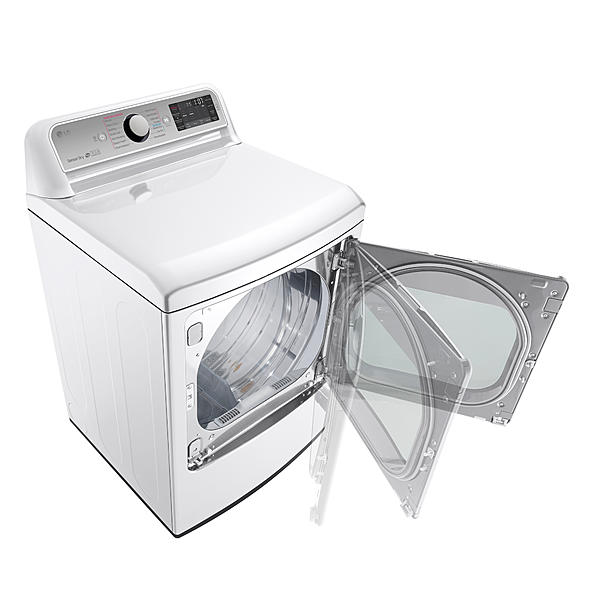 LG DLGX7601WE 7.3 cu. ft. TurboSteam™ Gas Dryer with EasyLoad™ Door - White specifications.