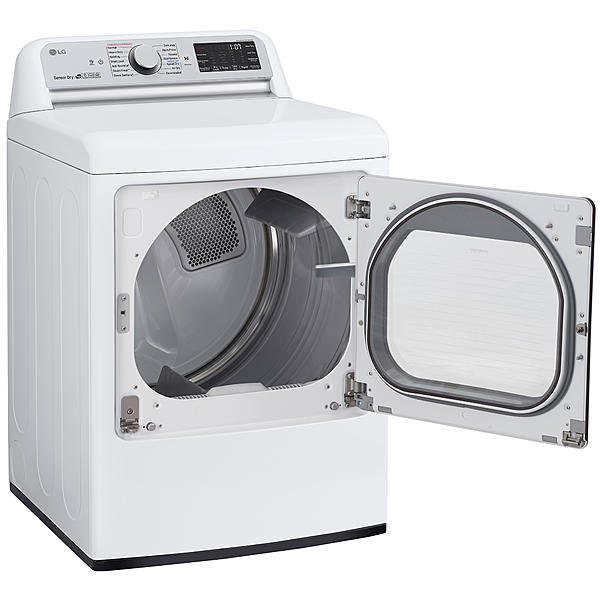 LG DLGX7801WE 7.3 cu. ft. Smart Wi-Fi Enabled Top Load Gas Dryer w/ TurboSteam™ – White overview.