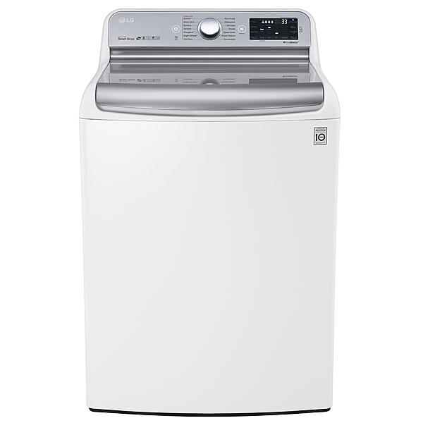 LG WT7700HWA 5.7 cu. ft. Top-Load Washer with TurboWash – White for rent.
