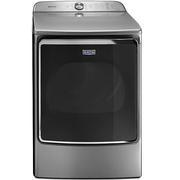 Maytag MEDB955FC 9.2 cu. ft. Front Load Electric Dryer w/ PowerDry System and Extra Moisture Sensor - Chrome Shadow for rent.