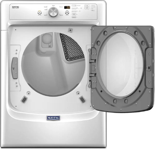 Maytag MGD5630HW 27" 7.3 cu. ft. White Front Load Gas-Vented Dryer specifications.