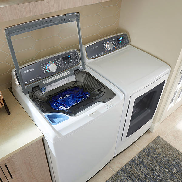 Samsung DVE52M7750W/A3 7.4 cu. ft. Electric Dryer - White overview.