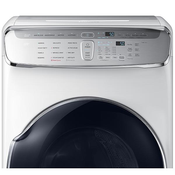 Samsung DVE60M9900W/A3 7.5 cu. ft. FlexDry™ Electric Dryer - White overview.