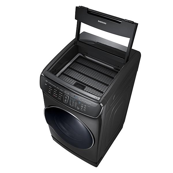 Samsung DVG60M9900V/A3 7.5 cu. ft. FlexDry™ Gas Dryer - Black Stainless Steel for sale.