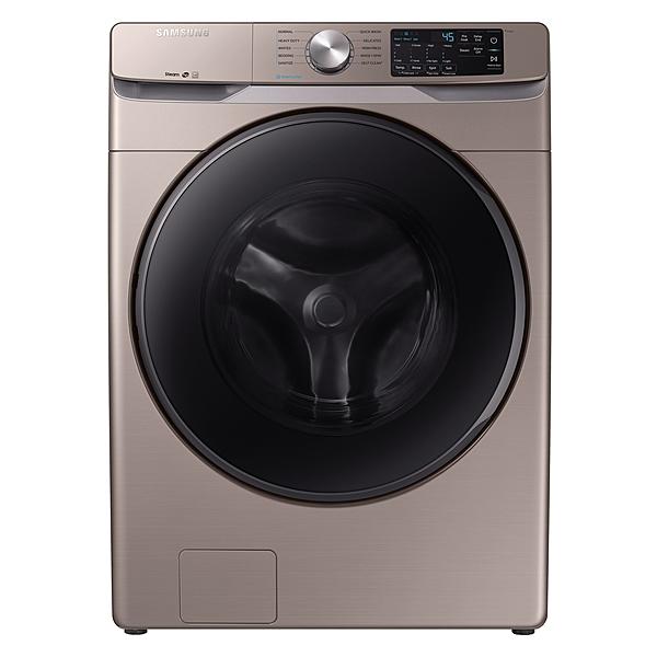 Samsung WF45R6100AC/US 4.5 cu. ft. Front Load Washer with Steam - Champagne for rent.